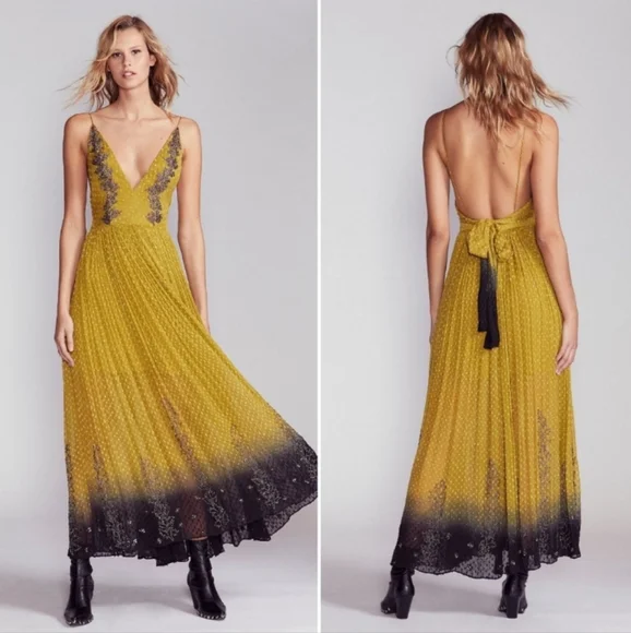 chinese dress ladies Free People Sequin Embellished Maxi Gown Dress  White Chocolate Couture
